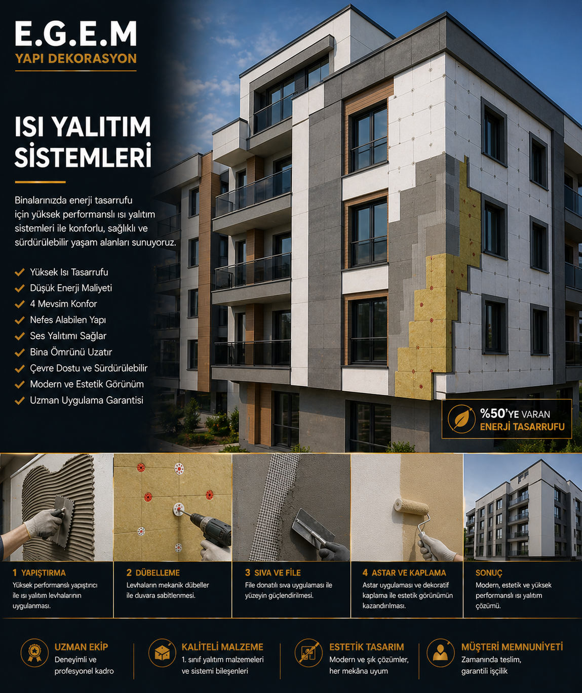 Isı yalıtım sistemleri Izmir Tum Ilceler Rehberi: Uygulama, Fiyat ve Montaj Süreci